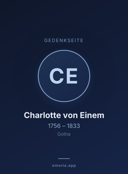 Gedenkportrait von Charlotte von Einem