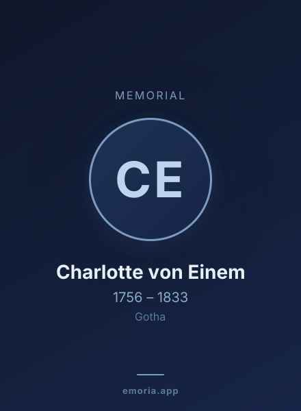 Memorial portrait of Charlotte von Einem