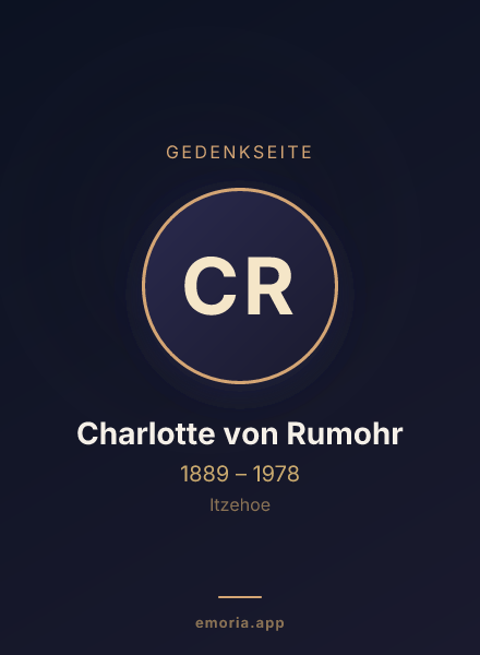 Gedenkportrait von Charlotte von Rumohr
