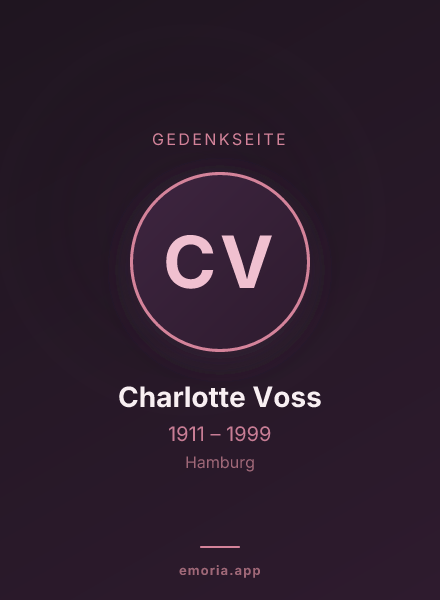 Gedenkportrait von Charlotte Voss