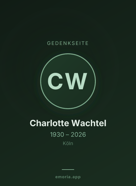 Gedenkportrait von Charlotte Wachtel