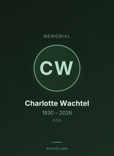 Memorial portrait of Charlotte Wachtel