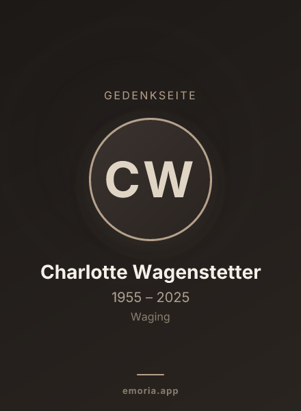 Gedenkportrait von Charlotte Wagenstetter