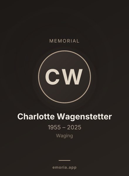 Memorial portrait of Charlotte Wagenstetter