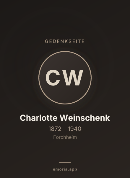 Gedenkportrait von Charlotte Weinschenk