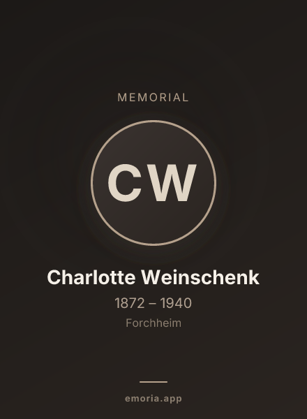 Memorial portrait of Charlotte Weinschenk
