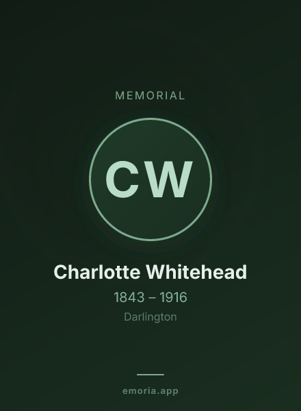 Memorial portrait of Charlotte Whitehead