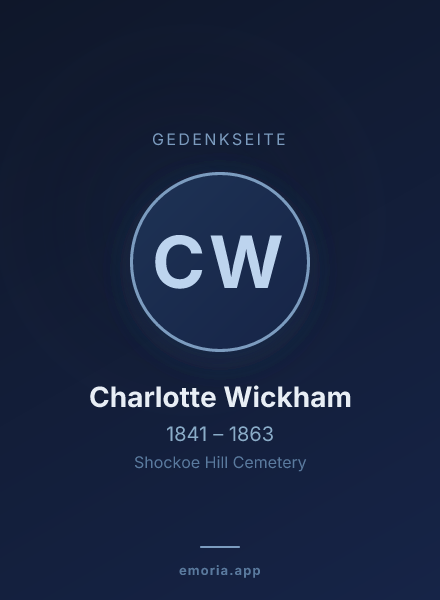 Gedenkportrait von Charlotte Wickham