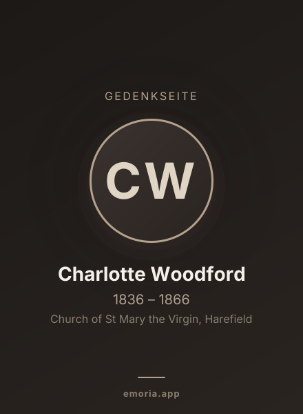 Gedenkportrait von Charlotte Woodford