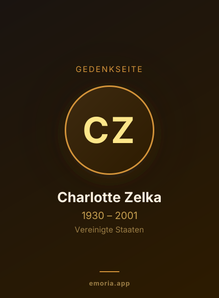 Gedenkportrait von Charlotte Zelka