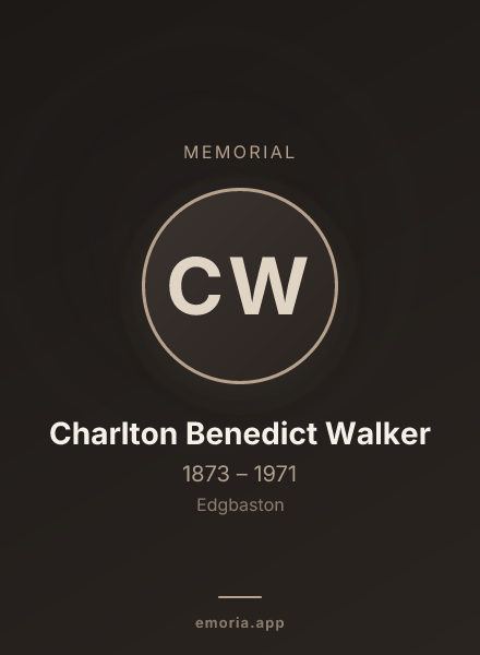 Memorial portrait of Charlton Benedict Walker