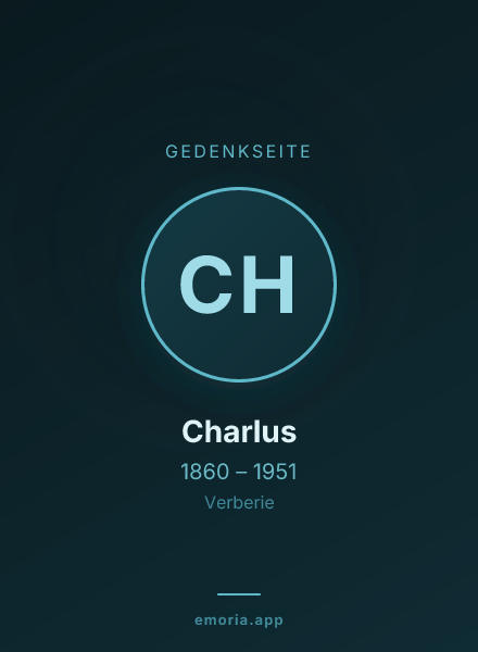 Gedenkportrait von Charlus