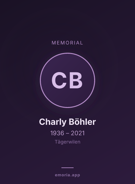 Memorial portrait of Charly Böhler