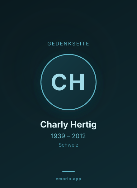 Gedenkportrait von Charly Hertig
