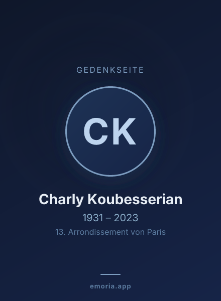 Gedenkportrait von Charly Koubesserian