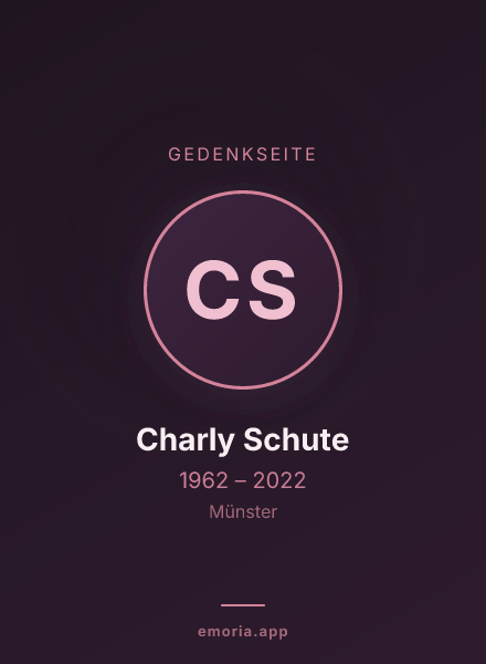 Gedenkportrait von Charly Schute