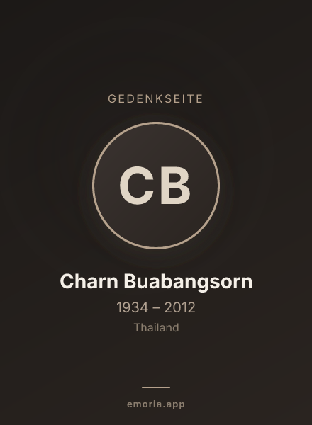 Gedenkportrait von Charn Buabangsorn