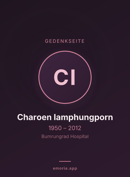 Gedenkportrait von Charoen Iamphungporn
