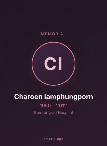 Memorial portrait of Charoen Iamphungporn