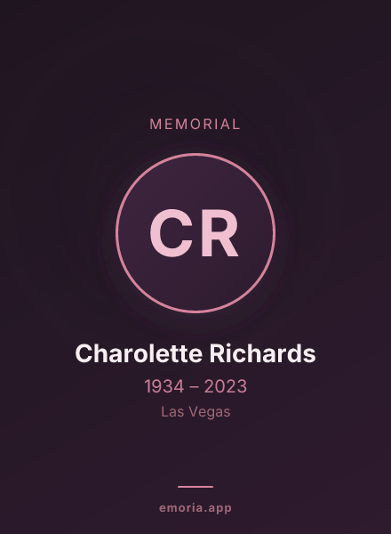 Memorial portrait of Charolette Richards