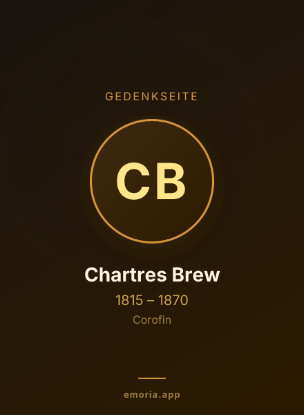 Gedenkportrait von Chartres Brew