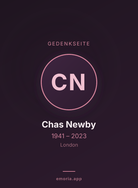Gedenkportrait von Chas Newby