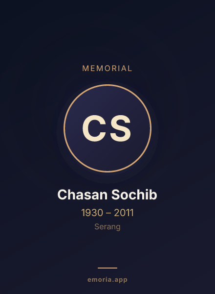 Memorial portrait of Chasan Sochib