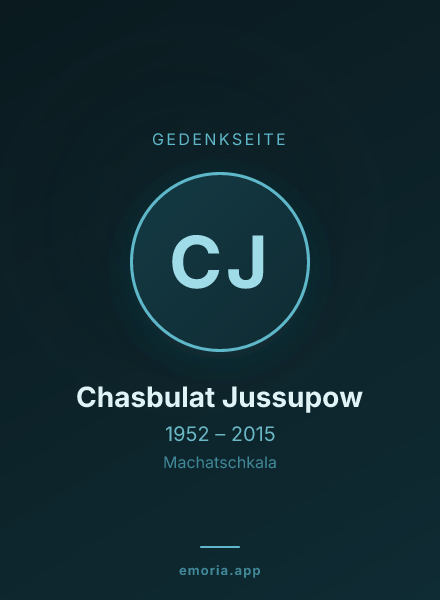 Gedenkportrait von Chasbulat Jussupow