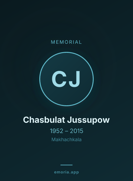 Memorial portrait of Chasbulat Jussupow