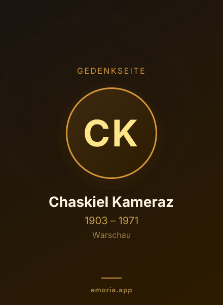 Gedenkportrait von Chaskiel Kameraz