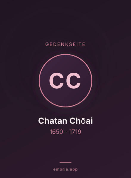 Gedenkportrait von Chatan Chōai