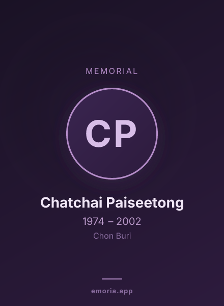 Memorial portrait of Chatchai Paiseetong