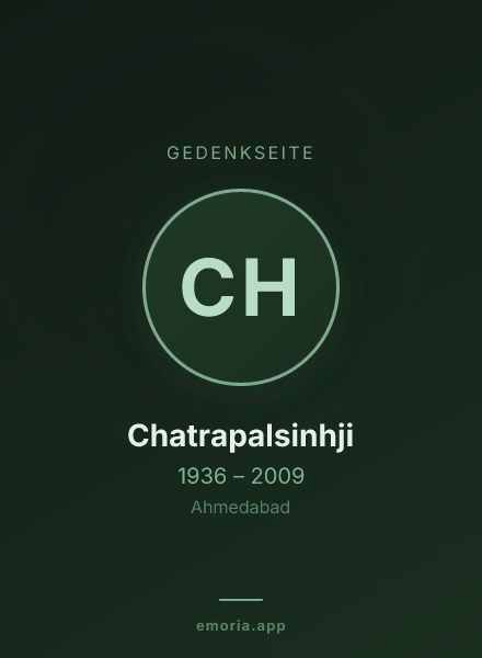 Gedenkportrait von Chatrapalsinhji