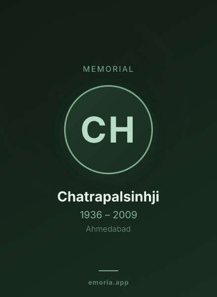 Memorial portrait of Chatrapalsinhji