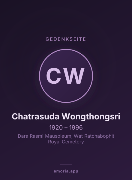 Gedenkportrait von Chatrasuda Wongthongsri