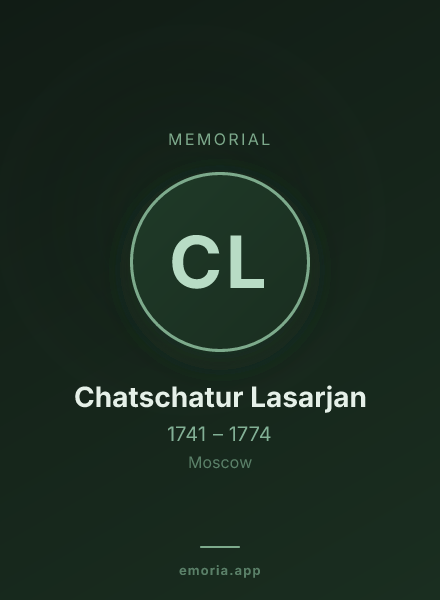 Memorial portrait of Chatschatur Lasarjan