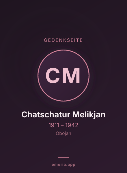 Gedenkportrait von Chatschatur Melikjan