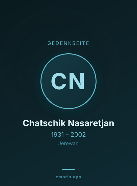 Gedenkportrait von Chatschik Nasaretjan