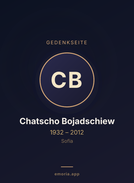 Gedenkportrait von Chatscho Bojadschiew
