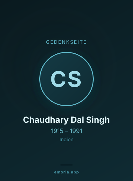 Gedenkportrait von Chaudhary Dal Singh