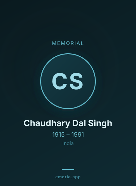 Memorial portrait of Chaudhary Dal Singh