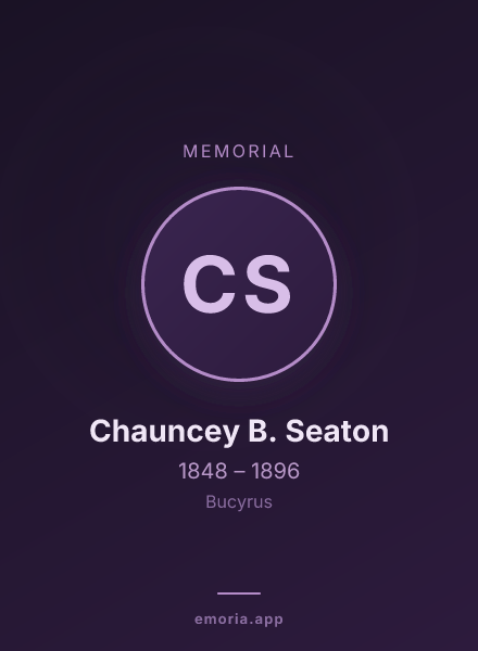 Memorial portrait of Chauncey B. Seaton