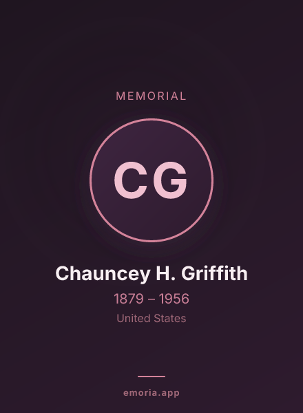 Memorial portrait of Chauncey H. Griffith
