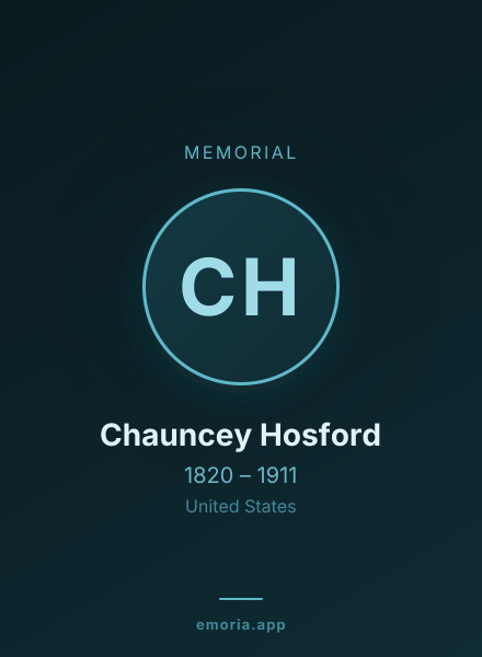 Memorial portrait of Chauncey Hosford