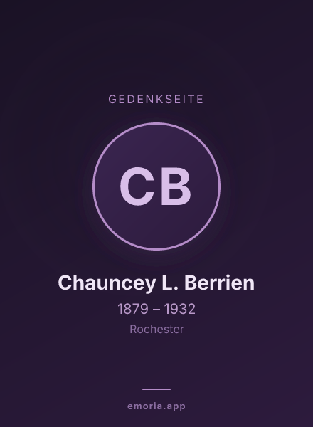 Gedenkportrait von Chauncey L. Berrien