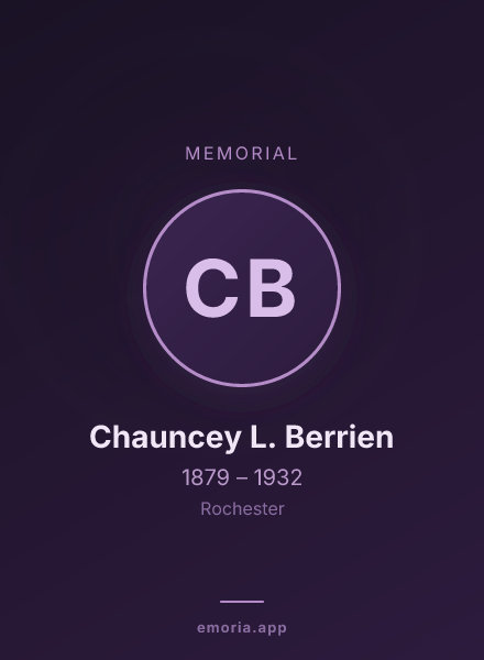 Memorial portrait of Chauncey L. Berrien