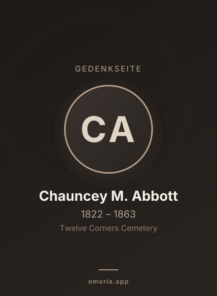 Gedenkportrait von Chauncey M. Abbott