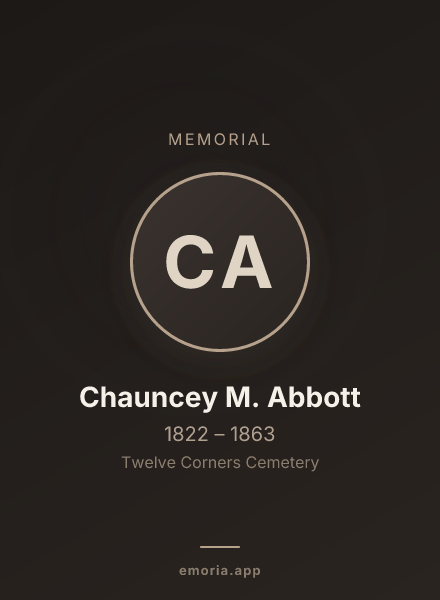 Memorial portrait of Chauncey M. Abbott
