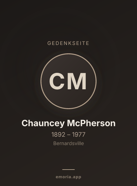 Gedenkportrait von Chauncey McPherson