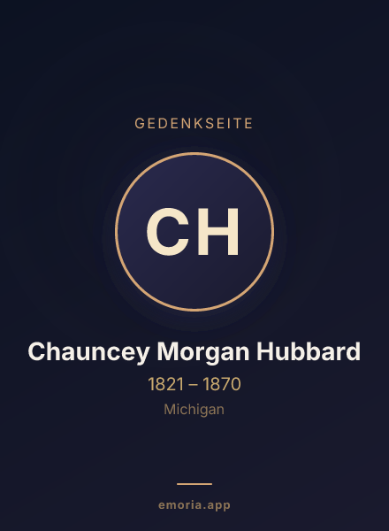 Gedenkportrait von Chauncey Morgan Hubbard